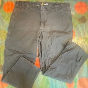 Carhartt Relaxed Fit 12291-306 Canvas Pants 42 X 30 Gray Workwear RN14806 Cotton